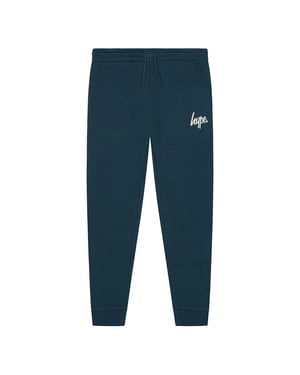 Pantalones de chándal para niños en teal suaves con puños, casuales y cómodos