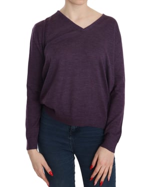 TOP DE PULLOVER LARGO DE MANGA LARGA EN VIOLETA BYBLOS