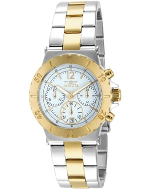 Invicta Specialty 14855 Reloj de Mujer - Movimiento de Cuarzo - Acero Inoxidable con Esfera Blanca - 38 mm
