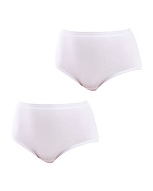 Paquete de 2 Bragas de Bambú para Mujeres Tallas Grandes Q908R