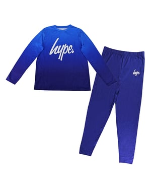 Pijama de Manga Larga Ombre para Niños Azul