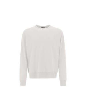 Herno Sudadera de Algodón con Cuello Redondo