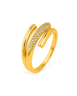 Luxenter Anillo de Circonita Brillante acabado en oro amarillo de 18k - Jedrac