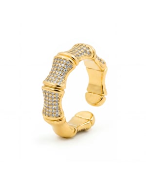 Anillo Luxenter de Aleación de Metal y Circonita Brillante acabado en oro amarillo de 18k - Rechi