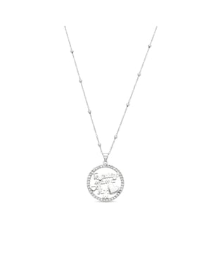 Luxenter Collar de Plata de Ley 925 y Circonita Brillante acabado rodio - Mama