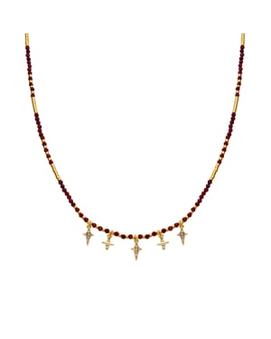 Luxenter Collar de Plata de Ley 925 y Circonita Brillante acabado oro 18k - Paila