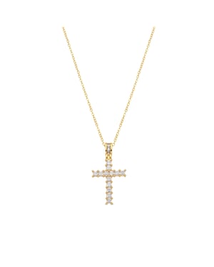 Collar Luxenter de Aleación de Metal y Circonita Brillante acabado en oro amarillo de 18k - Amku