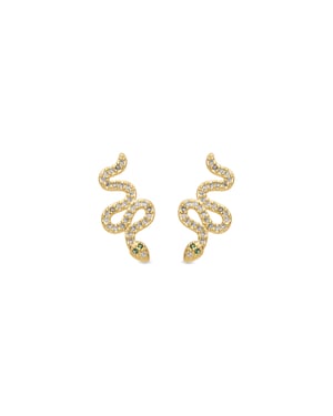 Luxenter Pendientes acabado oro amarillo de 18k y Circonita Brillante - Norra