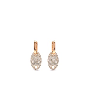 Luxenter Pendientes de Circonita Brillante acabado en oro amarillo de 18k - Krero