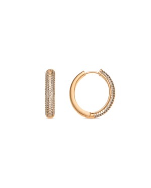 Luxenter Pendientes acabado oro amarillo de 18k y Circonita Brillante - Mapris