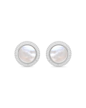Luxenter Pendientes de Madreperla Blanca Acabado En Plata - Utia