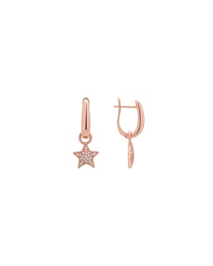 Pendientes Luxenter de Aleación de Metal y Circonita Brillante acabado en oro rosa de 18k - Maliard