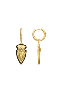 Luxenter Pendientes con Circonita Brillante acabado oro 18k - Otla