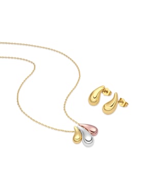 Luxenter Conjuntos acabado en Rodio, Oro Amarillo y Rosa de 18K - Necon