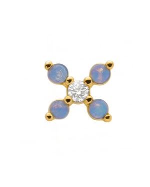 Luxenter Piercing de Circonita Brillante acabado en oro amarillo 18k - Acano