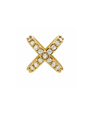 Luxenter Piercing de Circonita Brillante acabado en oro amarillo 18k - Marza