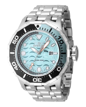 Invicta Pro Diver 47846 Reloj de Hombre - Movimiento de Cuarzo - Acero Inoxidable con Esfera Azul - 52 mm