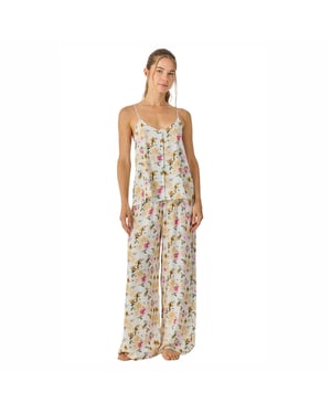 Pijama de Verano para Mujer con Tirantes y Pantalones Largos Fluidos JJB30
