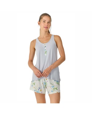 Pijamas Cortos Sin Mangas de Verano para Mujeres JJB41