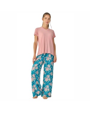 Pijamas de Verano para Mujer con Pantalones Largos Fluidos JJB34