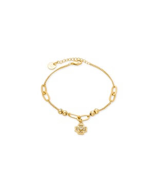 Pulsera Luxenter de Circonita Brillante acabada en oro amarillo de 18K - Wilya