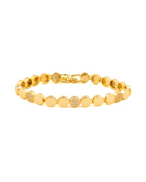 Luxenter Pulsera de Circonita Brillante acabado en oro amarillo de 18k - Sywi