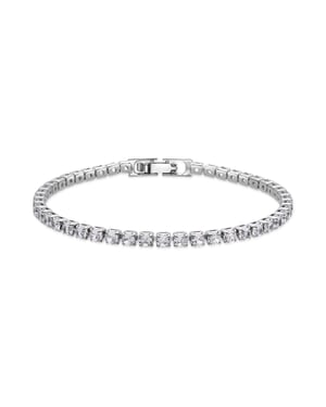 Pulsera Luxenter de Aleación de Metal y Circonita Brillante acabado en rodio - Newyn