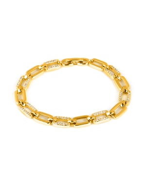 Luxenter Pulsera de Circonita Brillante acabado en oro amarillo de 18k - Asgoth