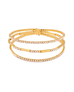 Luxenter Pulsera de Circonita Brillante acabado en oro amarillo de 18k - Amlok