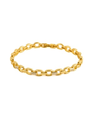 Luxenter Pulsera de Circonita Brillante acabado en oro amarillo de 18k - Yaris