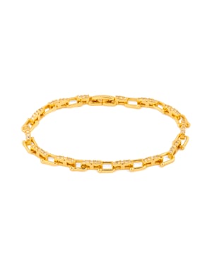 Luxenter Pulsera de Circonita Brillante acabado en oro amarillo de 18k - Dordel