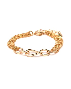 Luxenter Pulsera de Circonita Brillante acabado en oro amarillo de 18k - Hidvis