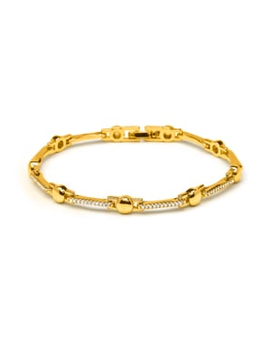 Luxenter Pulsera de Circonita Brillante acabado en oro amarillo de 18k - Rarix