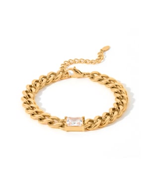 Luxenter Pulsera de Circonita Brillante acabado en oro amarillo 18k - Baelah