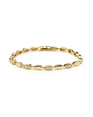 Luxenter Pulsera de Circonita Brillante acabado en oro amarillo de 18k - Tanal