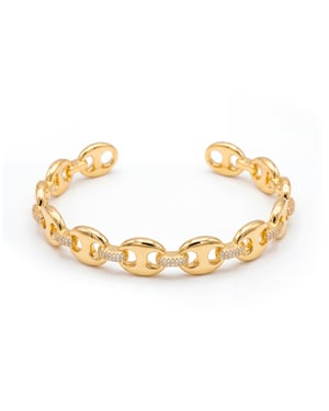 Pulsera Luxenter de Aleación de Metal y Circonita Brillante acabado en oro amarillo de 18k - Hidgi