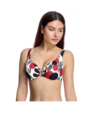 Top de bikini femenino adelgazante con escote en V W260832