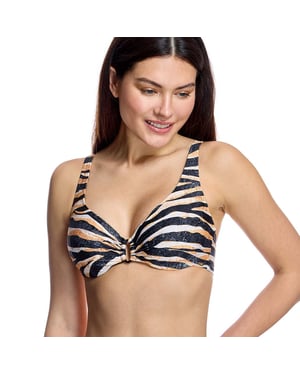 Top de bikini con aros para mujer W260932