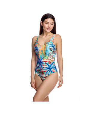 Bañador de Mujer con Escote en V y Espalda Descubierta W260676