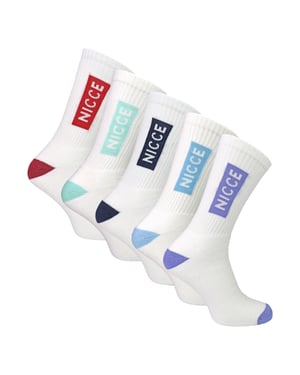Paquete de 5 calcetines deportivos para hombre con algodón, transpirables y acolchados