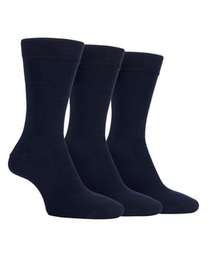 Paquete de 3 calcetines de vestir para hombre de bambú - Calcetines suaves y transpirables
