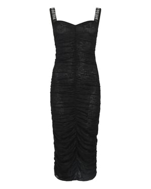 Wrinkled Lace Long Dress
