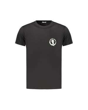 Camiseta de algodón negra para hombre Bikkembergs