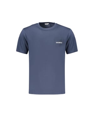 Camiseta de algodón azul para hombre Bikkembergs