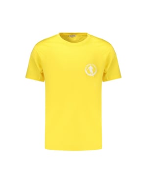 Camiseta de algodón amarilla para hombre Bikkembergs