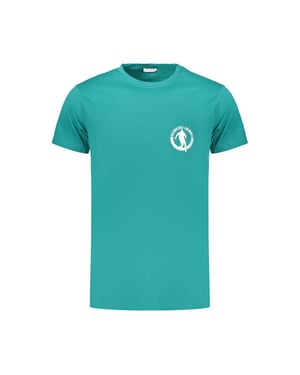 Camiseta de Hombre de Algodón Verde Bikkembergs