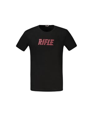 Camiseta de Algodón Negra Rifle