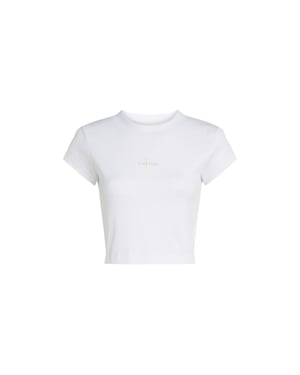 Camiseta de algodón blanca Calvin Klein Jeans