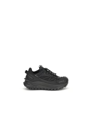 Moncler Zapatillas Atlético de Cuero de Ternera Negra Bos Taurus