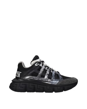Zapatillas deportivas de tela negras Versace